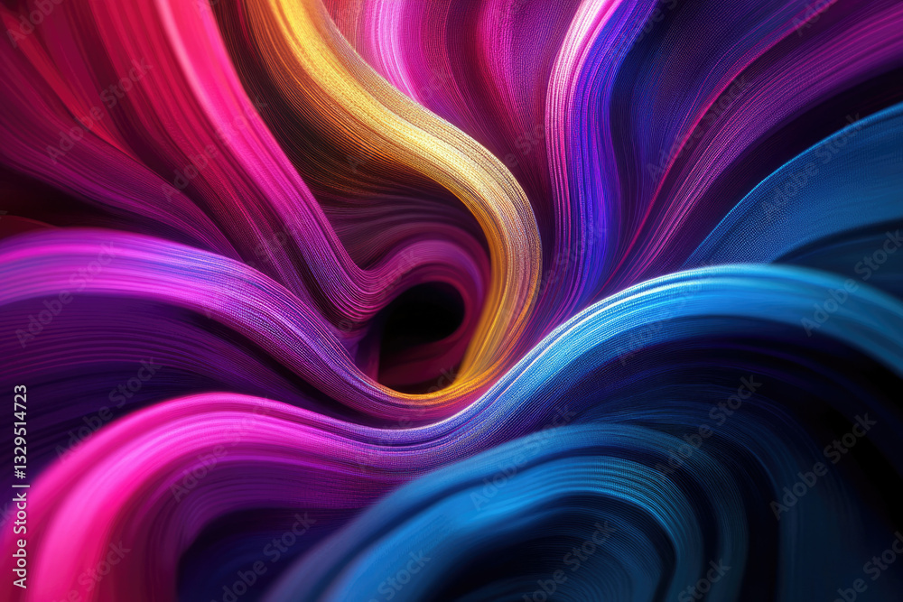 Poster Abstract swirling vibrant colors create a mesmerizing, dynamic visual experience.