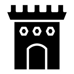 Castle Powis Gardens Glyph Icon