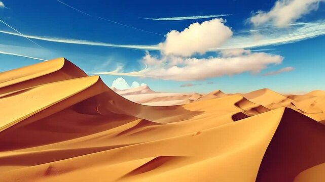 Weite Sandd&uuml;nen unter strahlend blauem Himmel
