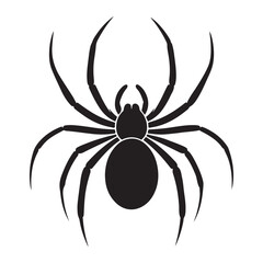 Spider silhouette vector art illustration
