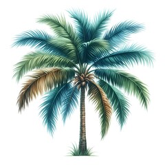 palm tree on white background
