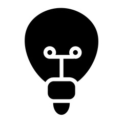 Light Bulb Lighting Glyph Icon