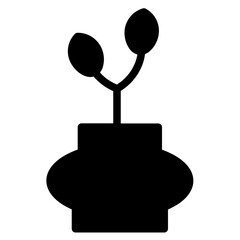 Plant Pot Grow Glyph Icon