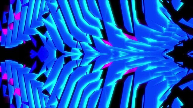 Mecha Disco Robot Electronic Alien Machine Glowing Neon Futuristic Technology Geometry Animated Scene for Event. Motion Graphics DJ Event Digital Technology Animation VJ Visuals
