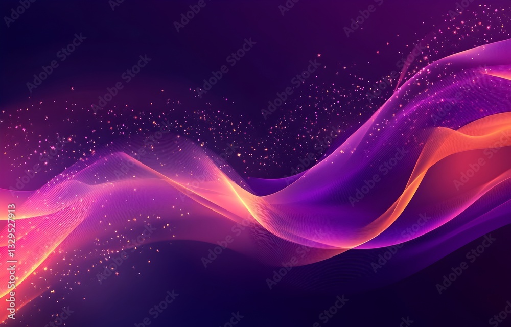 Wall mural abstract dynamic wavy forms: mesmerizing abstract composition features dynamic wavy lines, cascading