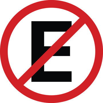 Proibido Estacionar Translated No Parking Sign. Editable Stroke.  Vector illustration