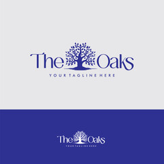 Logo with illustration of Oak Tree