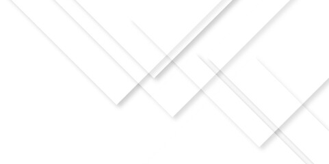 White geometric overlapping square pattern. Vector illustration technology background with shadow. Modern minimal and clean white background with realistic line. light silver background modern design.