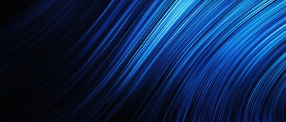 Abstract Blue Lines: A Symphony of Curves and Shades
