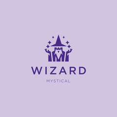 Wizard Logo &ndash; A mystical wizard logo symbolizing magic, wisdom, and ancient power.