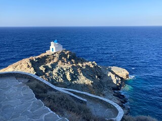 Church of the Seven Martyrs Overlooking Sifnos Sea