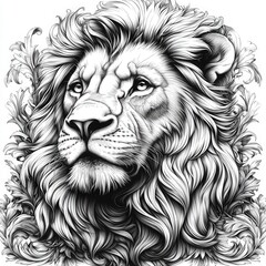 Obraz premium lion head vector