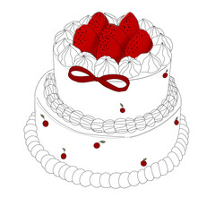 red heart with a bow