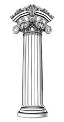 Tall column with a capital on top