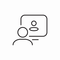 Profile card identity contact icon vector sign