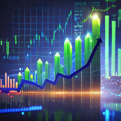 Finance business background. Stock crash market exchange loss trading graph analysis investment indicator business graph charts of financial digital background.