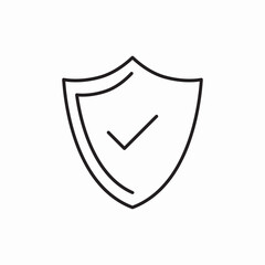 Security protection shield check icon vector sign