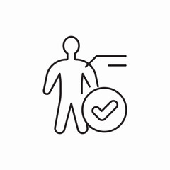 Human body health check icon vector sign
