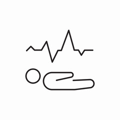 Medical heartbeat pulse line icon vector sign