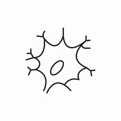 neuron brain science icon vector sign