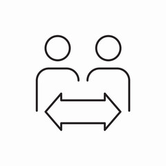 people communication exchange icon vector sign