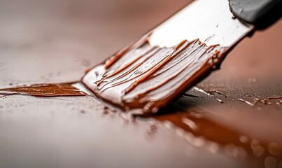 Fototapeta premium Spreading Melted Chocolate