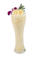 Banana smoothie and fresh babana