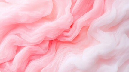 Fototapeta premium Soft pink fabric drapes elegantly, creating a delicate and serene atmosphere in a bright, airy space during the afternoon