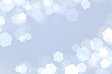 Bright light blue hexagon bokeh corner banner illustration, abstract geometric elegant corporate background design