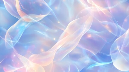 Colorful abstract waves swirl gently across a soft pastel background creating a serene atmosphere for relaxation