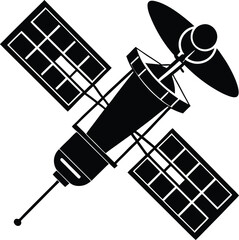 Satellite Silhouette Vector Design, Satellite Icon