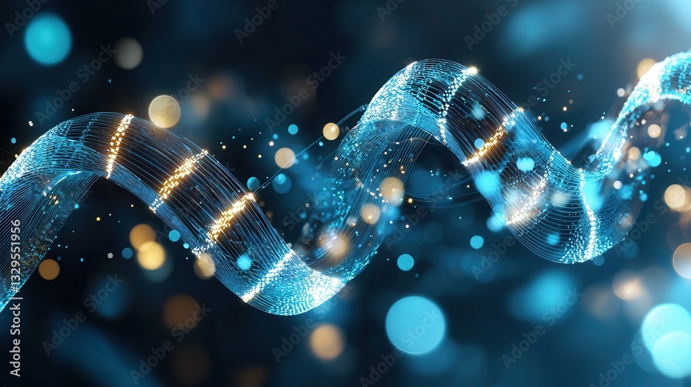 Poster mesmerizing abstract composition of dynamic undulating neon waves against a dark ethereal backdrop c