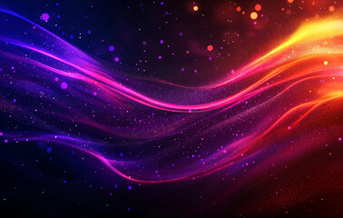 Fototapeta premium Abstract glowing background with waves of light in vibrant colors, creating dynamic and energetic atmosphere. Perfect for digital art and design projects