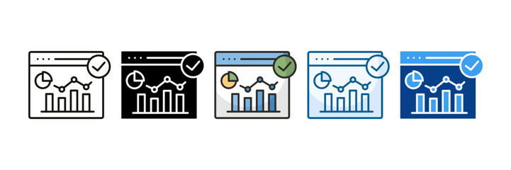 Fototapeta premium Actionable Insights Icon Set Multiple Style Collection