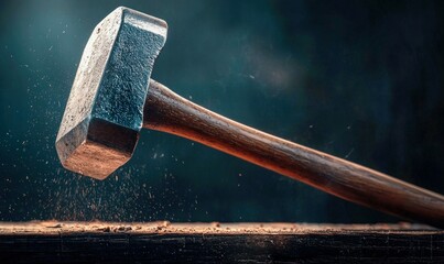 Sledgehammer Impacting Wood