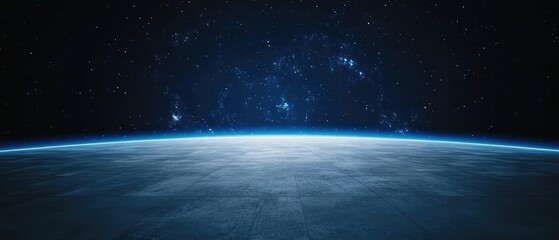 Celestial Horizon: A Futuristic Nightscape