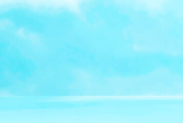 Empty blue colour sky room studio texture background. Background for displaying product. Product presentation texture background.