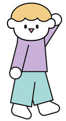 심플 귀여운 사람 일러스트 simple child illust png