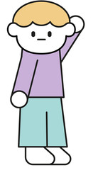 심플 귀여운 사람 일러스트 simple child illust png