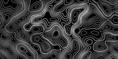Obraz premium Abstract outline topographic contour map background. Dark texture background for your perfect interior. Old paper texture design .geographical map Imitation.