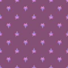 seamless floral pattern on purple background 