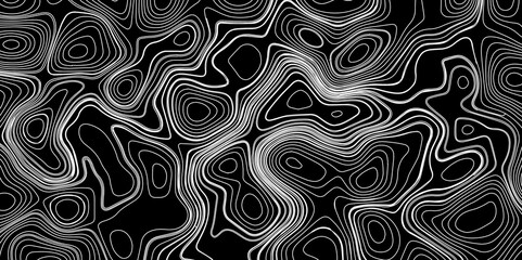 Abstract outline topographic contour map background. Dark texture background for your perfect interior. Old paper texture design .geographical map Imitation.