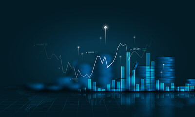 technology background picture financial graph business analysis Trading in the stock market