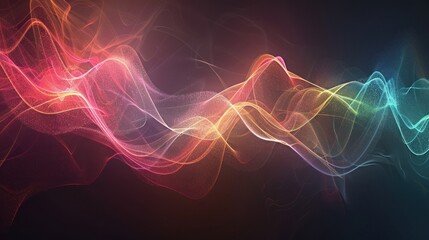 Obraz premium Abstract Colorful Wave Energy Flow: Dynamic Light Trails and Vibrant Hues