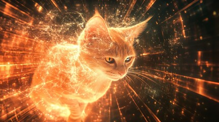 Digital representation of Schrdingers Cat experiment