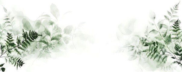 Nature's serenity leafy ferns in a tranquil environment close-up view botanical concept