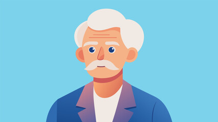 Obraz premium A retired psychologist with decades of experience in mental health serves as a senior life coach for older adults facing mental and emotional challenges in their later years.. Vector illustration