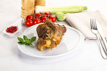 Baked Lamb shank with bone