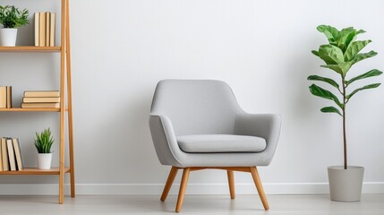 Cozy modern reading nook in a chic living room indoor design minimalist environment inviting viewpoint