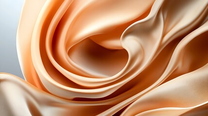 Fototapeta premium Peach Silk Drape: Studio Product Photography AI Generated